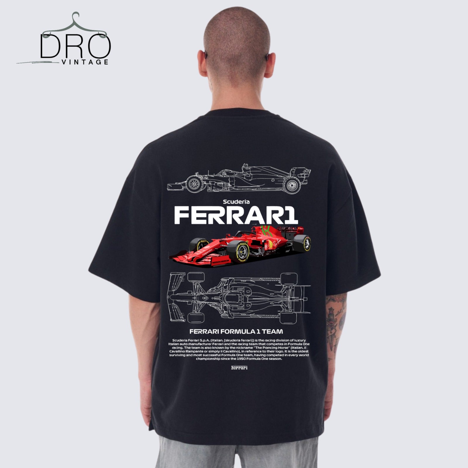 Premium Ferrari Formula 1 T-shirt – Scuderia F1 Fan Edition | DRO Vintage